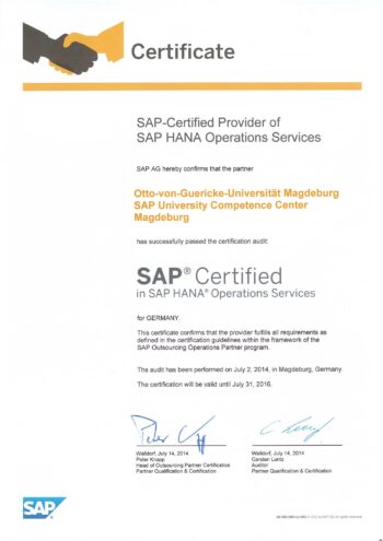 SAP Certified in SAP HANA Operations Services